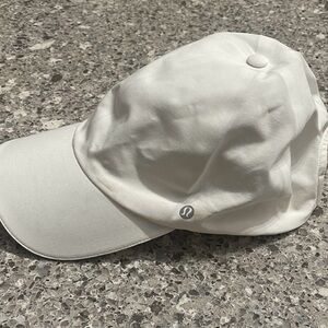 Lululemon Athletica White Hat Cap Performance Waterproof Fitness Unisex